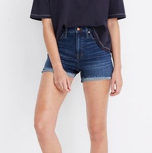 Madewell high-rise denim shorts, danny wash new